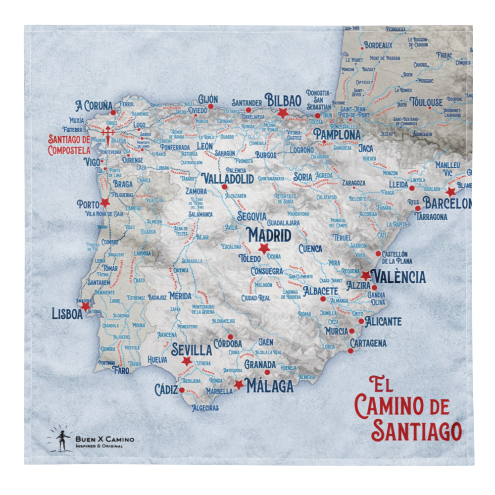 Camino Trail Map Bandana