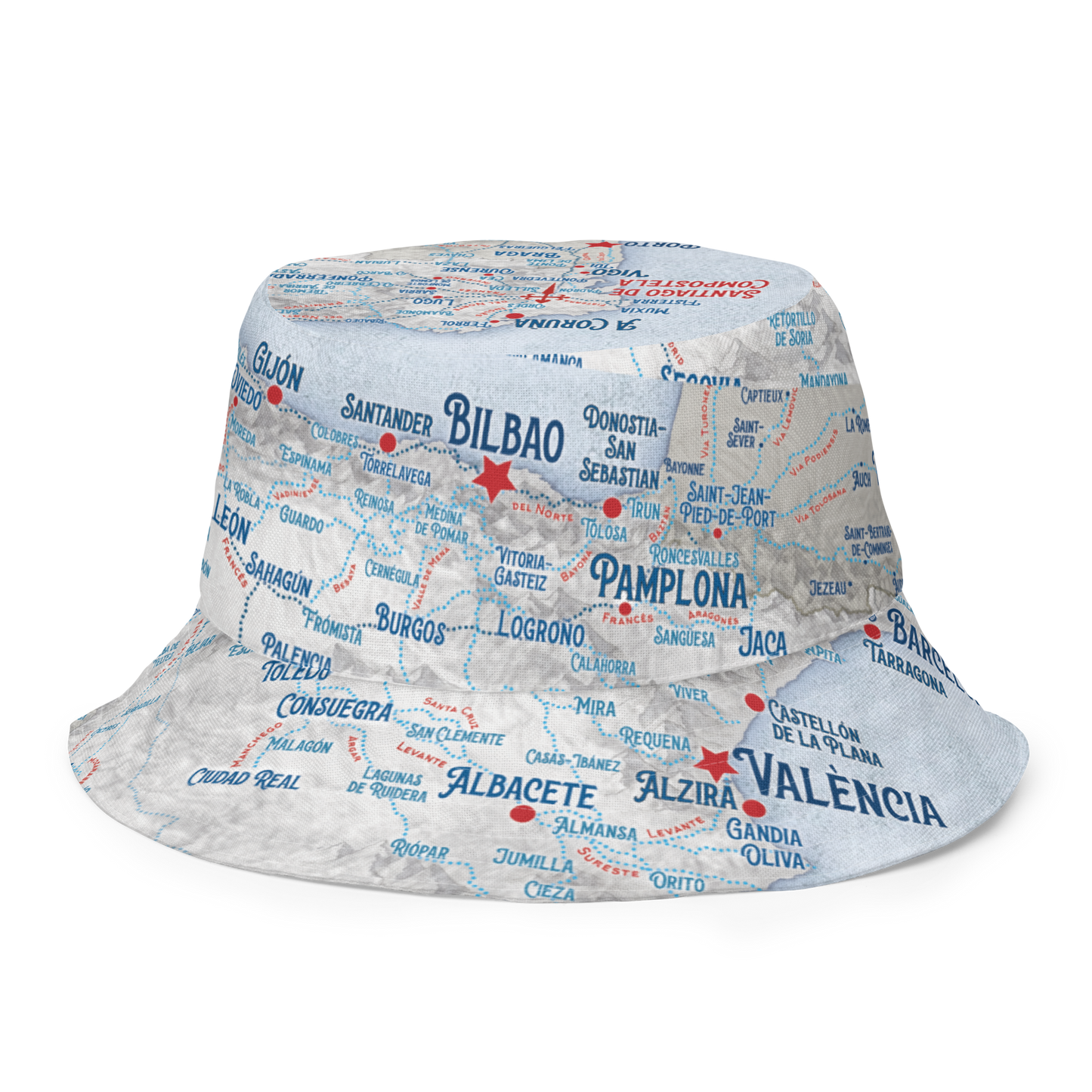 Camino Trail Map: Reversible Bucket Hat