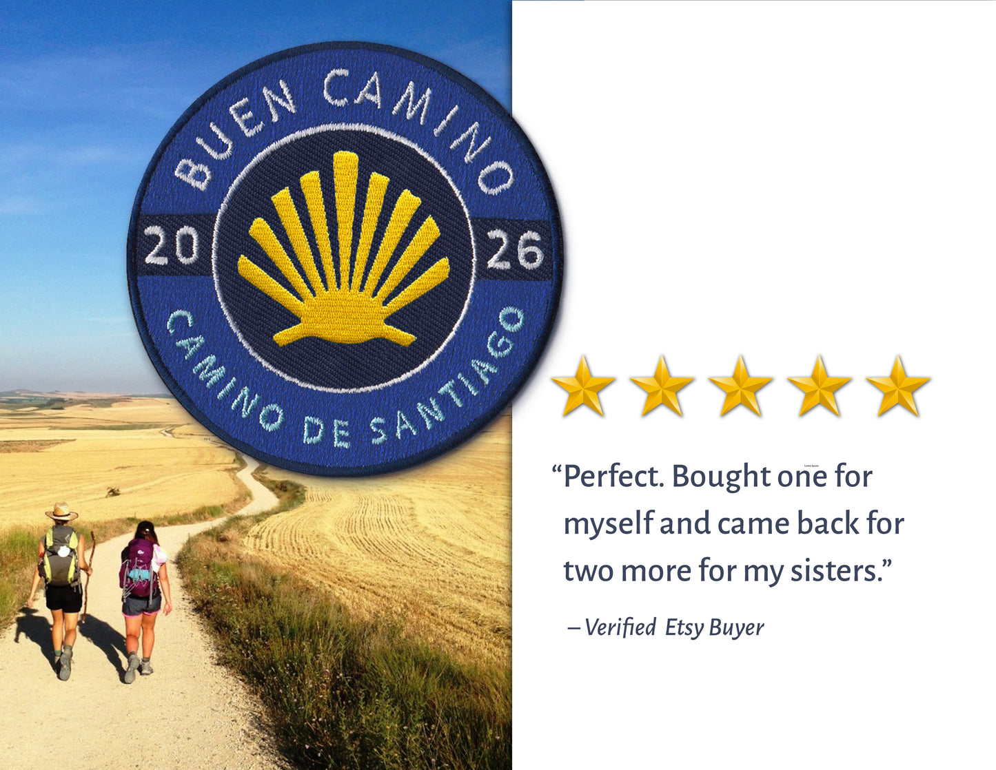 The Camino Primitivo Patch // Camino De Santiago // Ships Worldwide