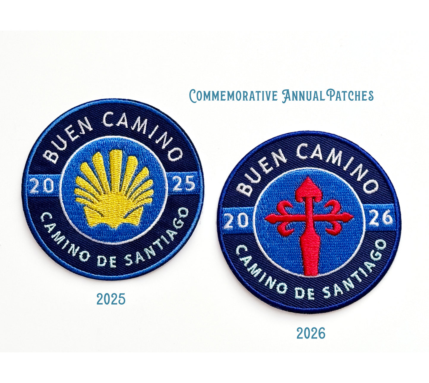 Official Camino Credential + 2025 Commemorative Camino de Santiago Patch + Trail Map Card