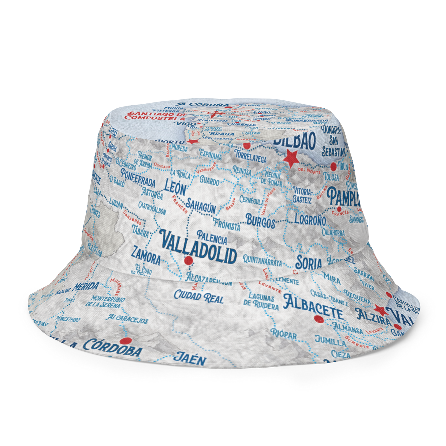 Camino Trail Map: Reversible Bucket Hat