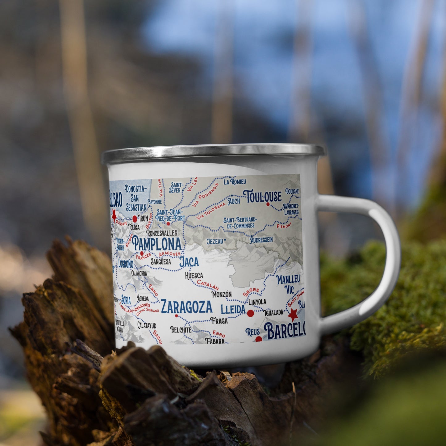 The "Camino Journeys" Enamel Mug