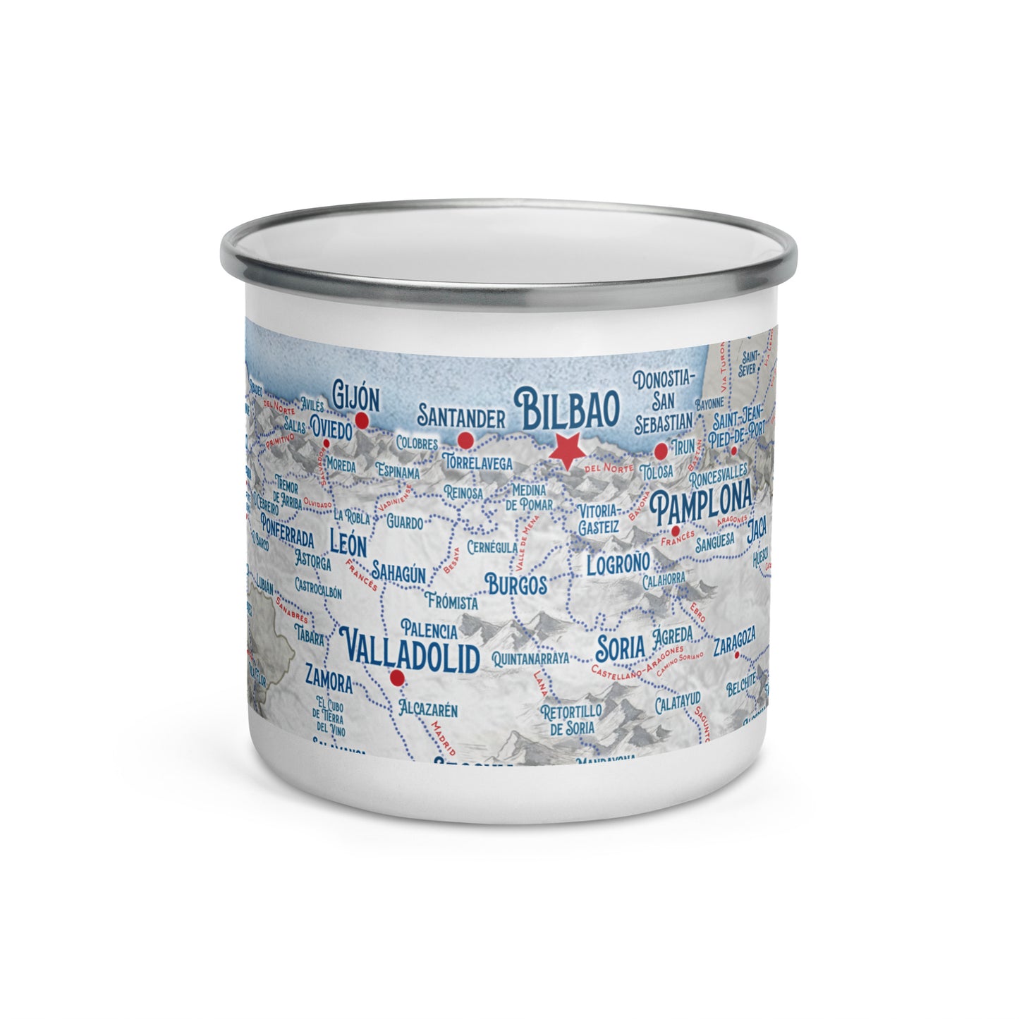 Camino Trail Map: Enamel Mug