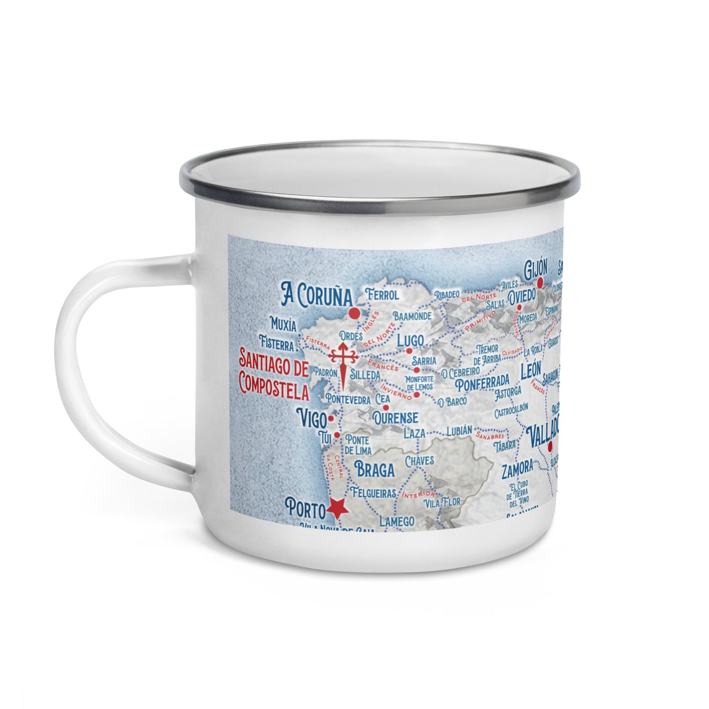 Camino Trail Map: Enamel Mug