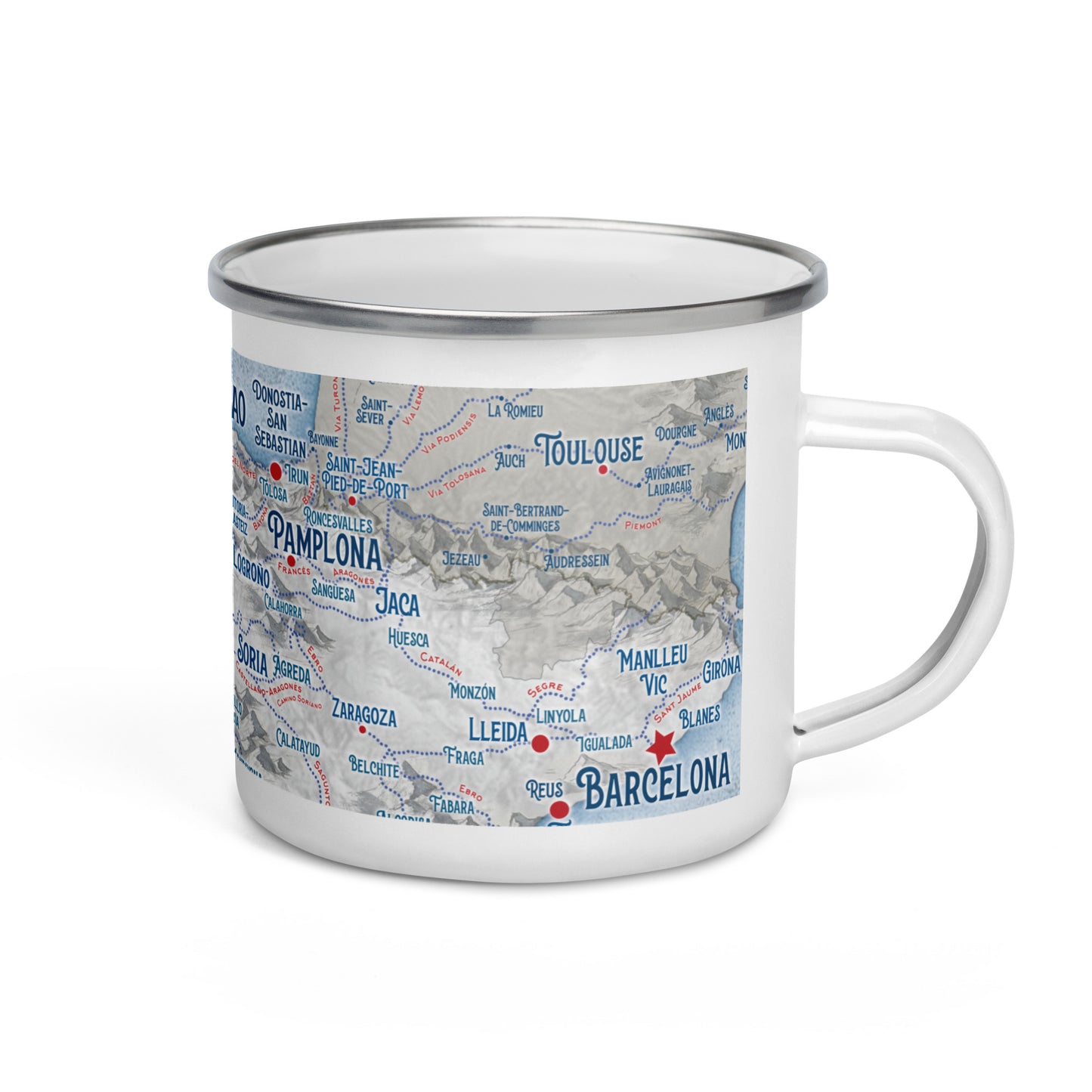 Camino Trail Map: Enamel Mug
