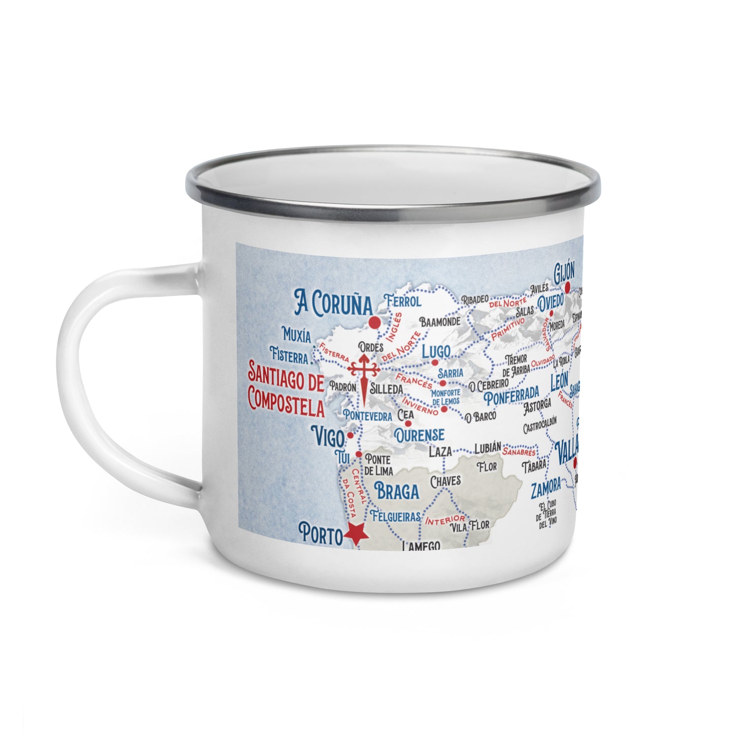 The "Camino Journeys" Enamel Mug