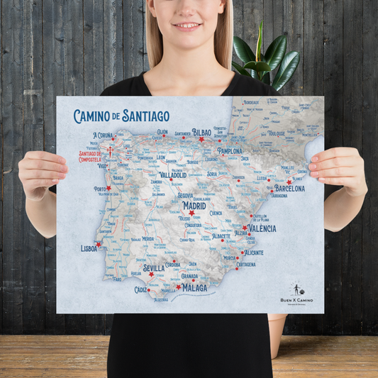 Camino Trail Map Poster