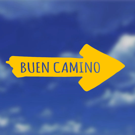 Buen Camino Arrow : Vinyl Camino Decal & Camino Sticker / Symbol of Camino de Santiago