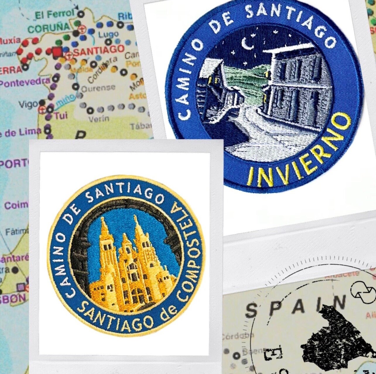 The Camino de Santiago 3 Patch Set // Scallop Shell + St. James + Santiago de Compostela